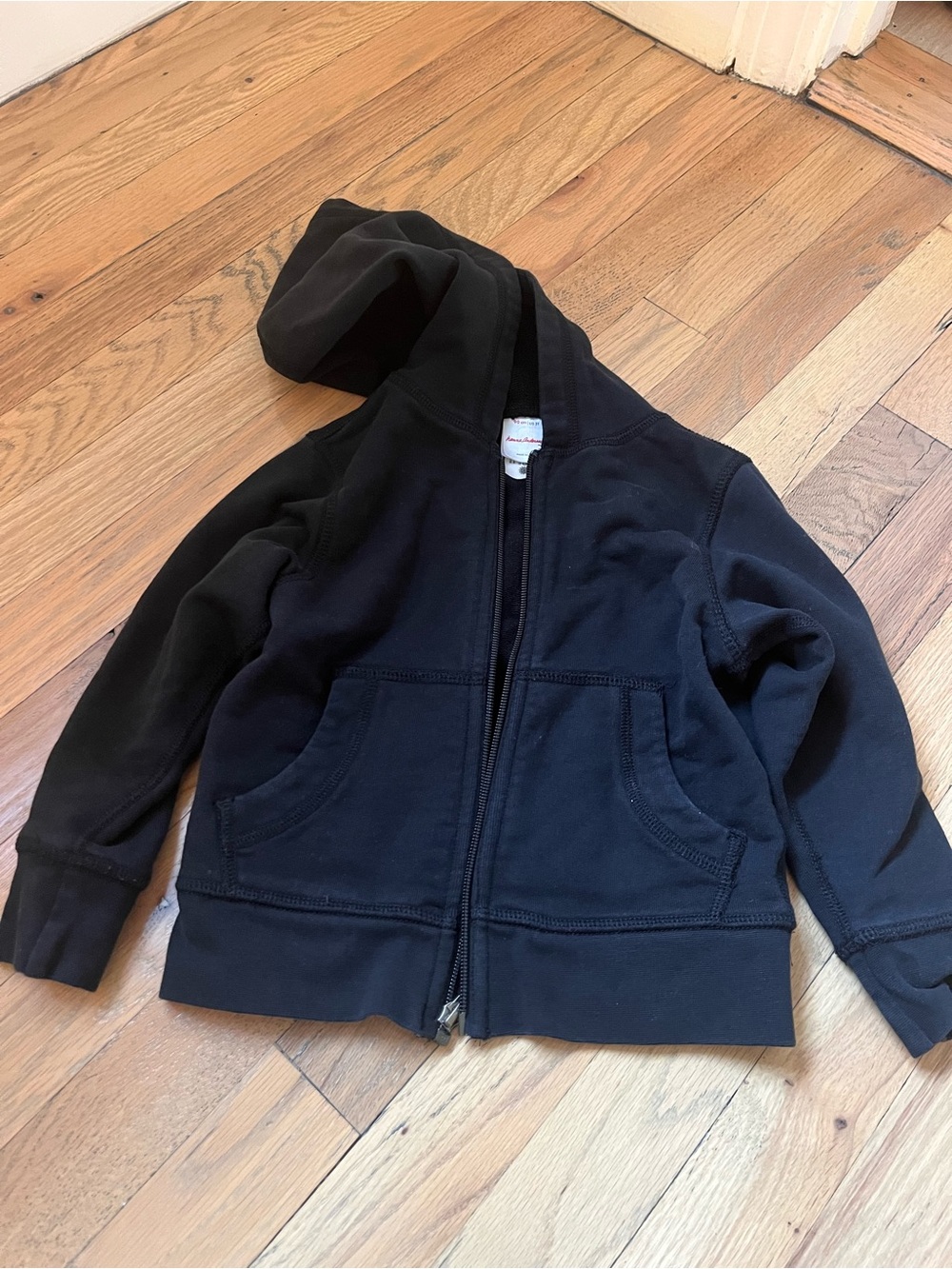 Hanna Andersson Black Kids Zip Hoodie 3t